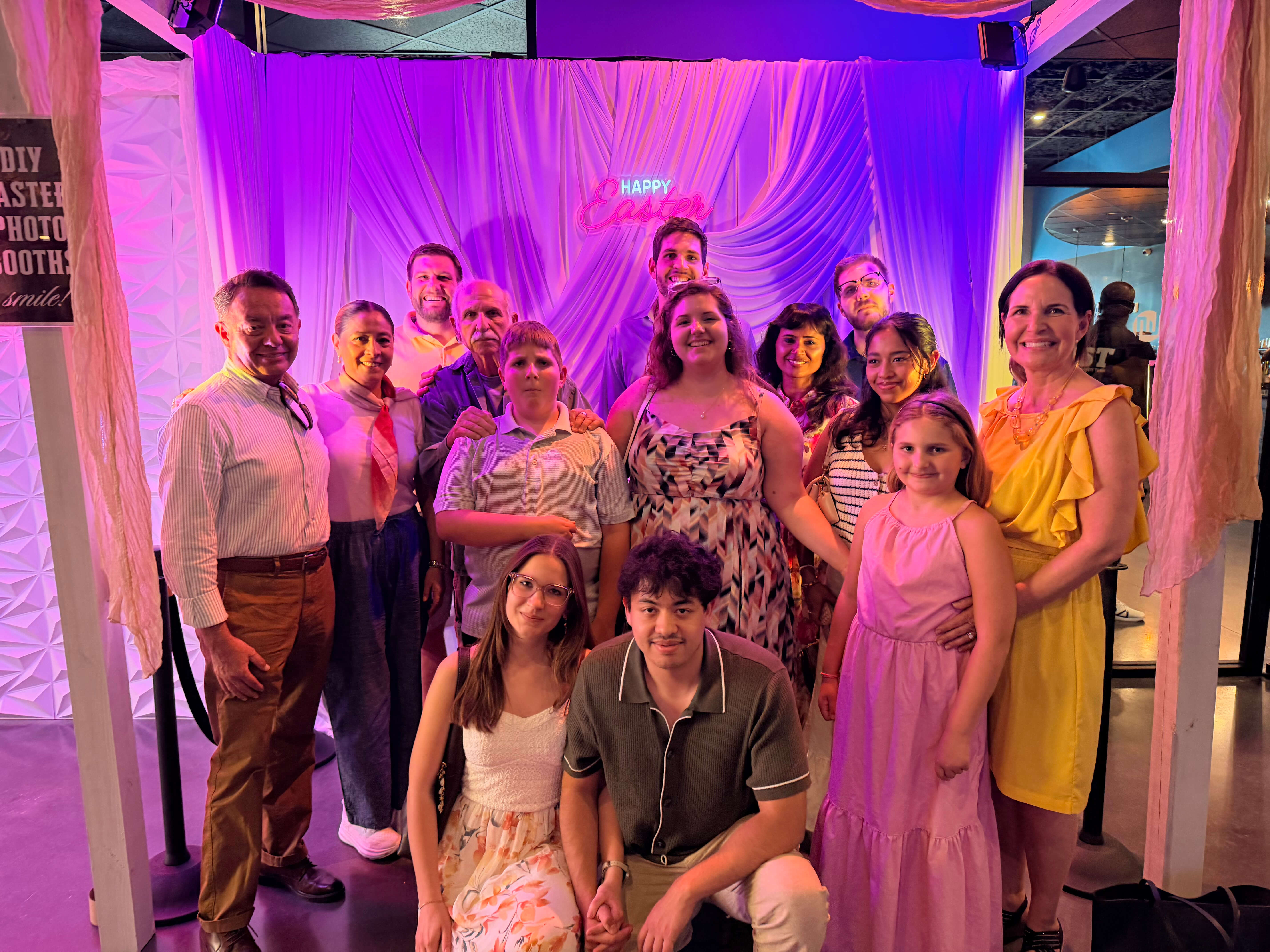 The couple with the family